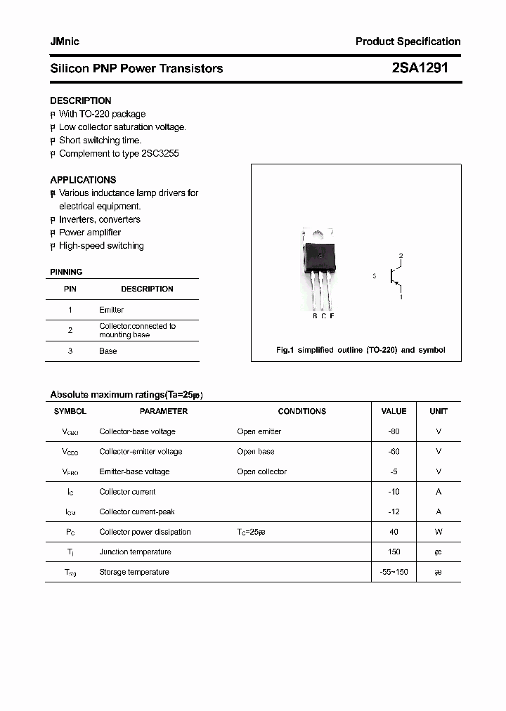 2SA1291_4507294.PDF Datasheet