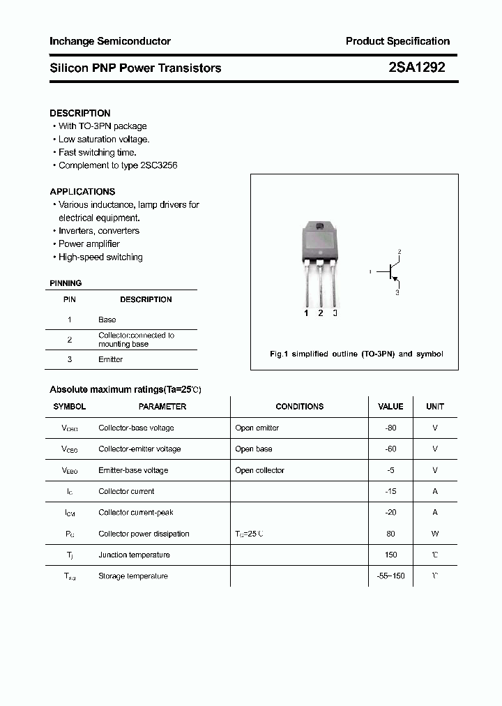 2SA1292_4507295.PDF Datasheet