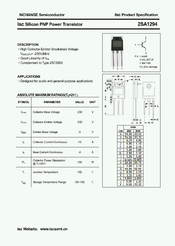 2SA1294_4507301.PDF Datasheet