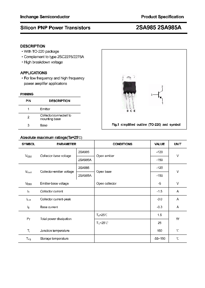 2SA985_4281883.PDF Datasheet