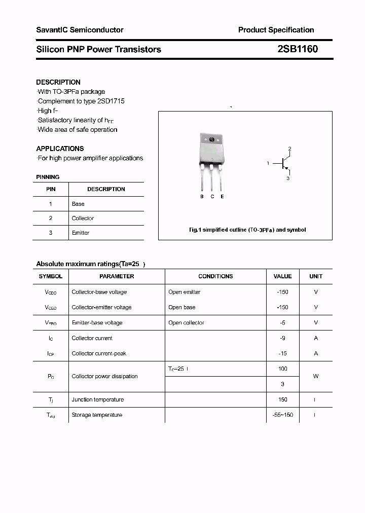 2SB1160_4424688.PDF Datasheet