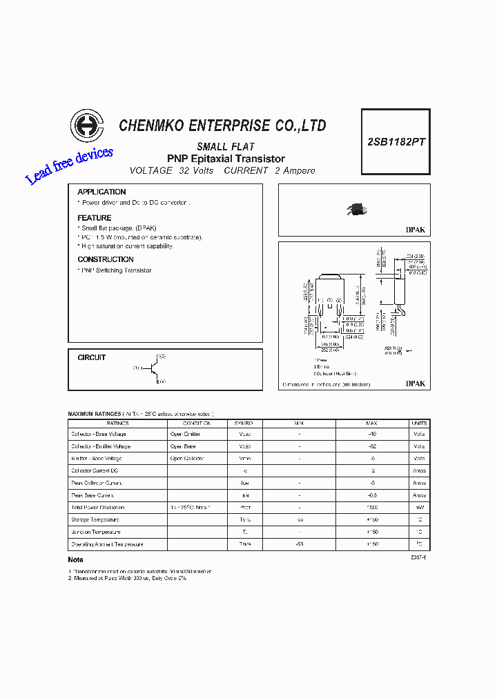 2SB1182PT_4811809.PDF Datasheet