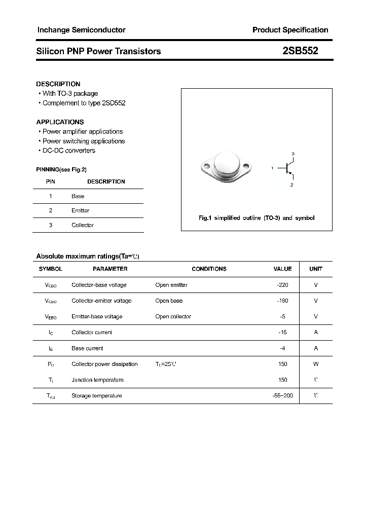 2SB552_4305399.PDF Datasheet