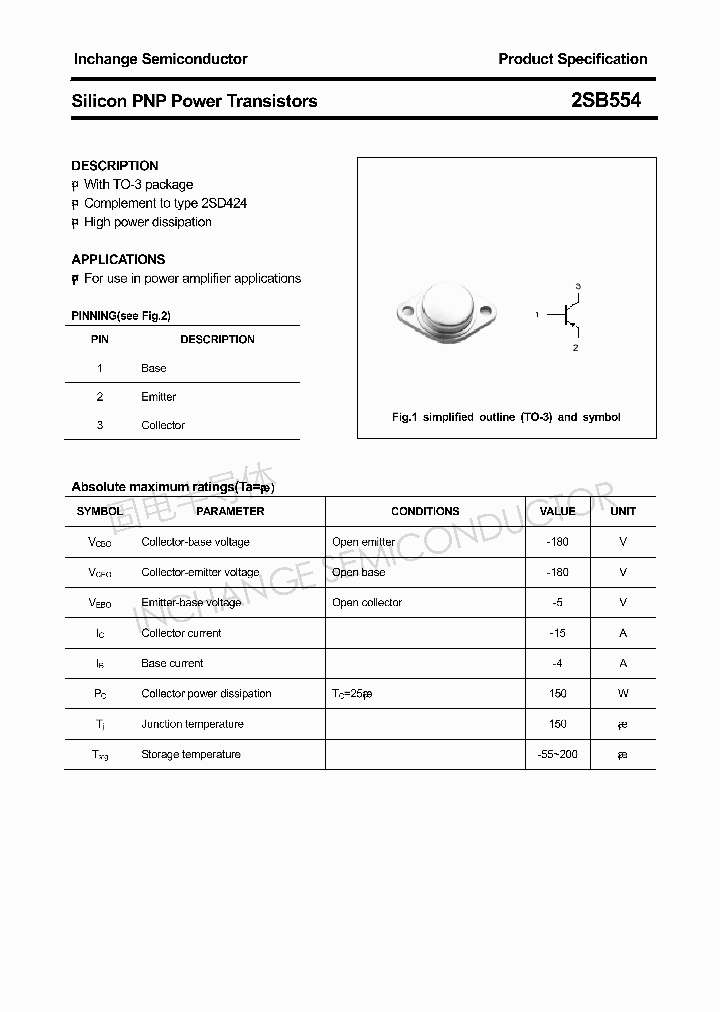 2SB554_4305401.PDF Datasheet