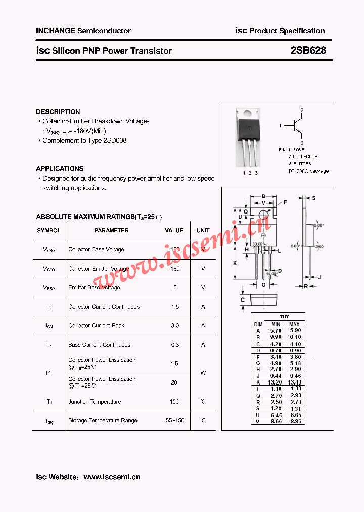 2SB628_4413371.PDF Datasheet