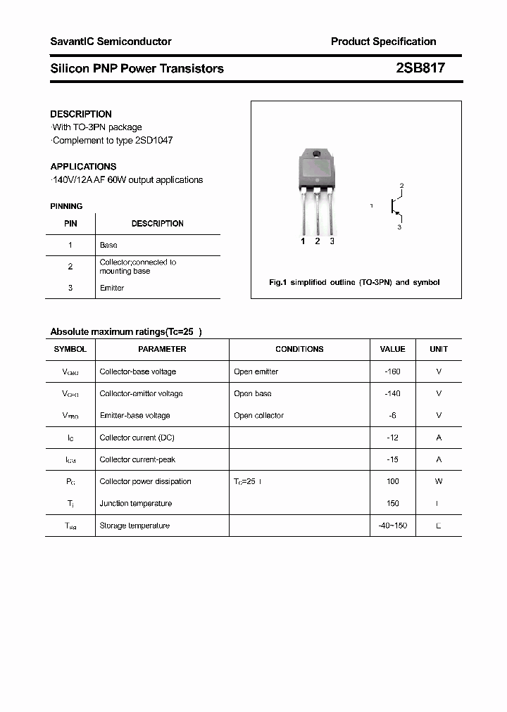 2SB817_4381363.PDF Datasheet