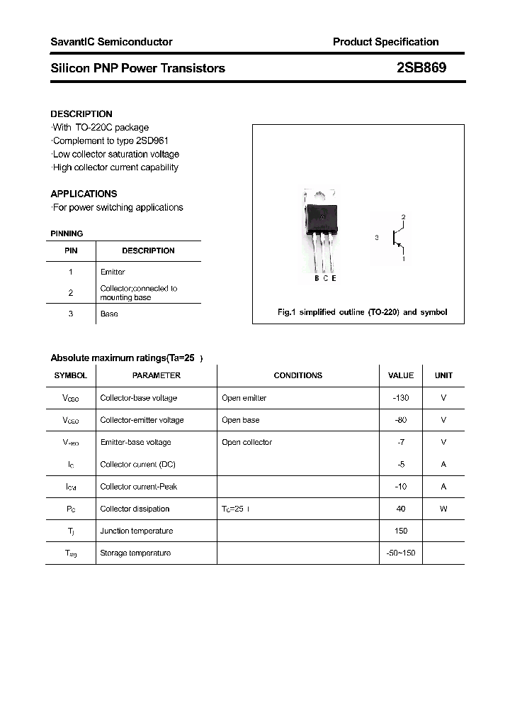 2SB869_4440219.PDF Datasheet