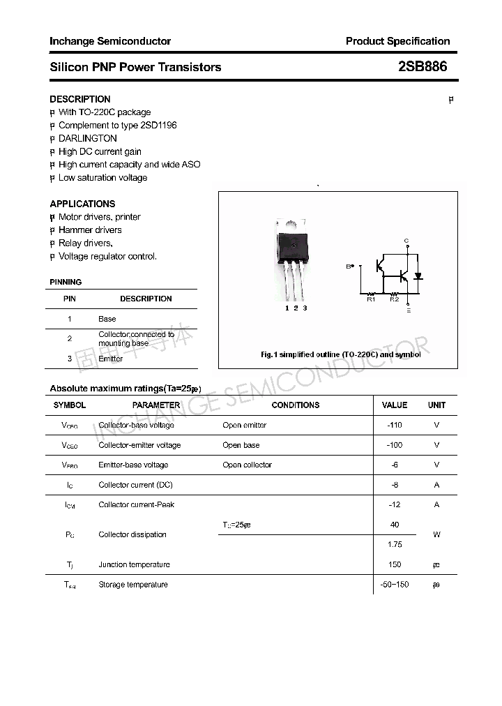 2SB886_4454713.PDF Datasheet