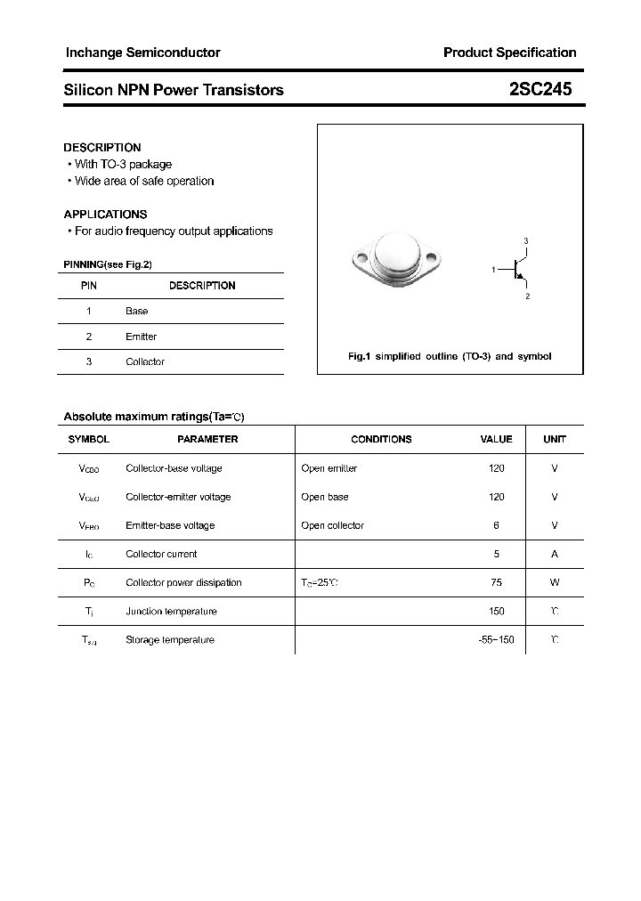 2SC245_4358975.PDF Datasheet