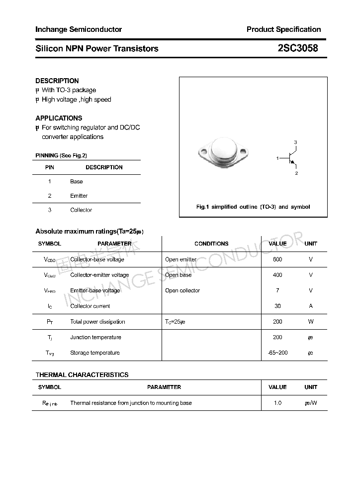 2SC3058_4299683.PDF Datasheet