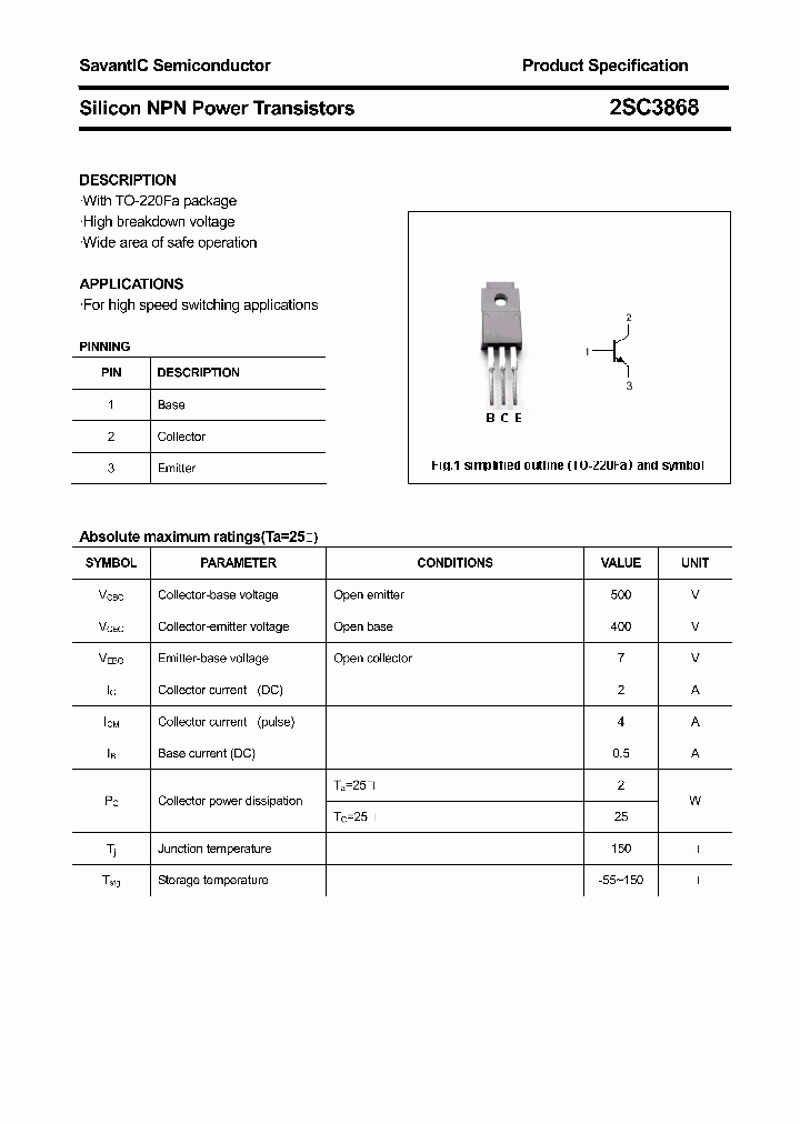 2SC3868_4439421.PDF Datasheet