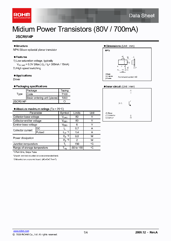 2SCR514P_4857114.PDF Datasheet