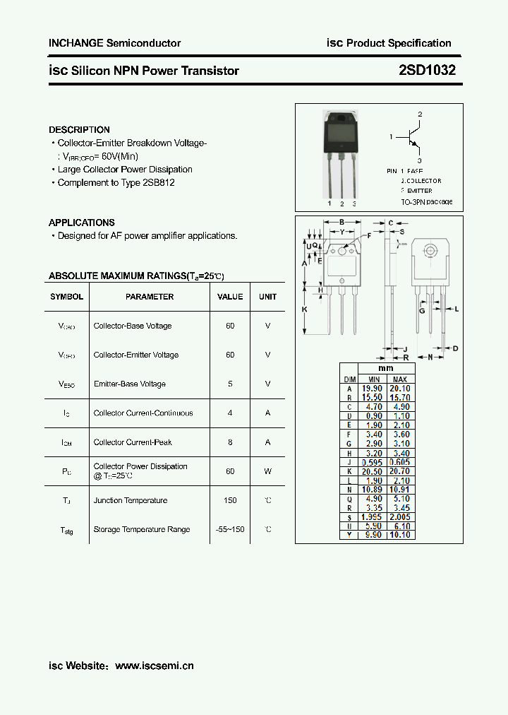 2SD1032_4318364.PDF Datasheet