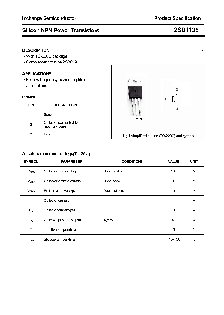 2SD1135_4387502.PDF Datasheet