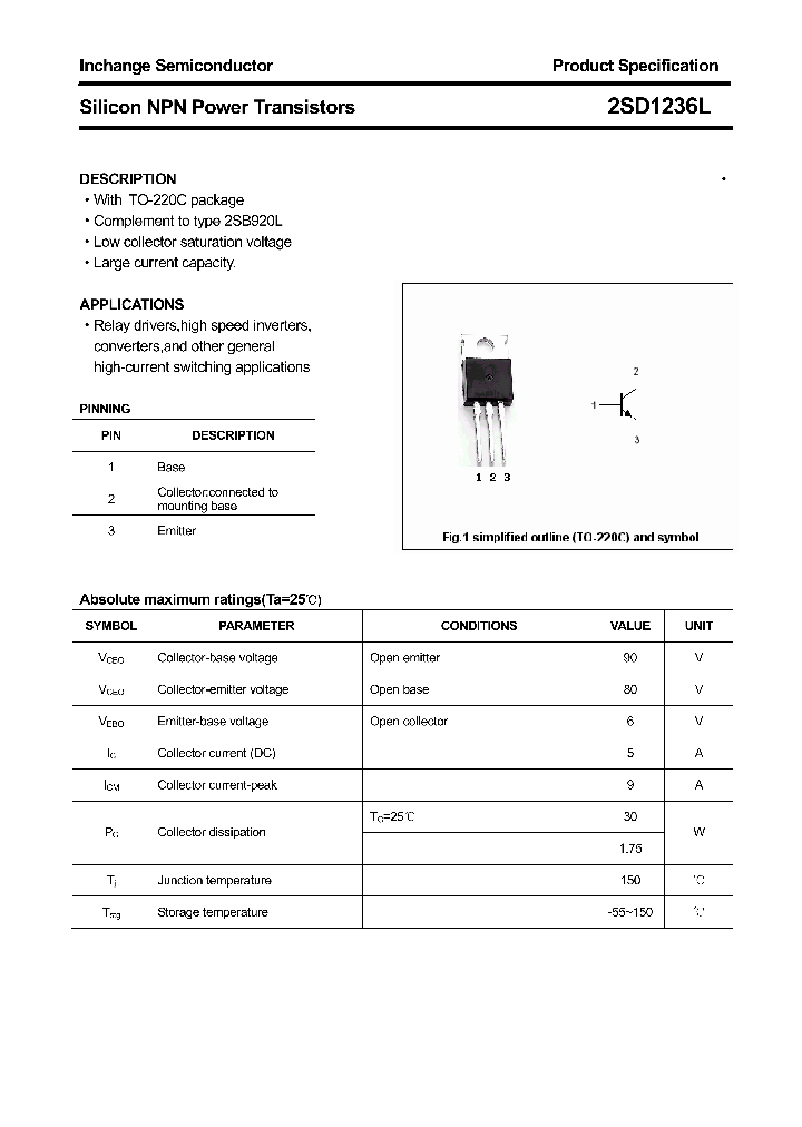 2SD1236L_4353250.PDF Datasheet