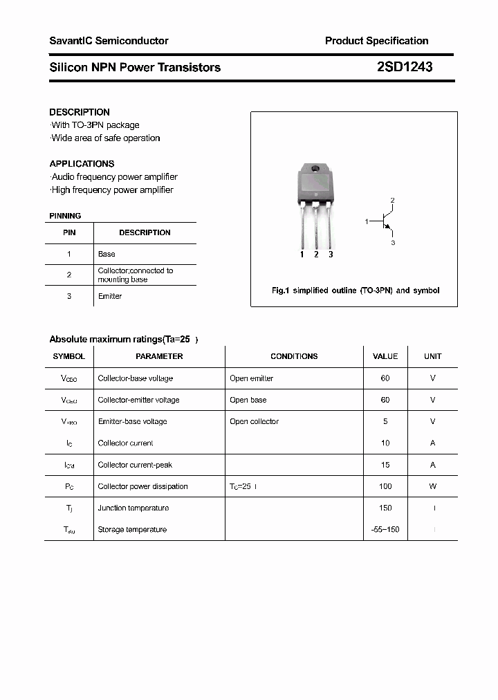 2SD1243_4386656.PDF Datasheet