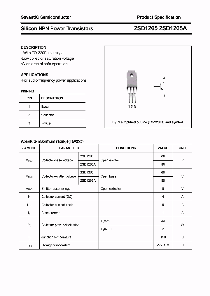 2SD1265A_4395551.PDF Datasheet