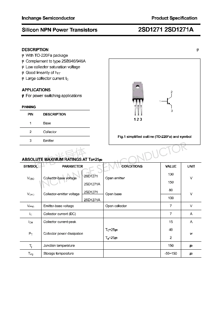 2SD1271_4328114.PDF Datasheet