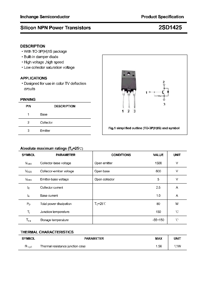 2SD1425_4860547.PDF Datasheet