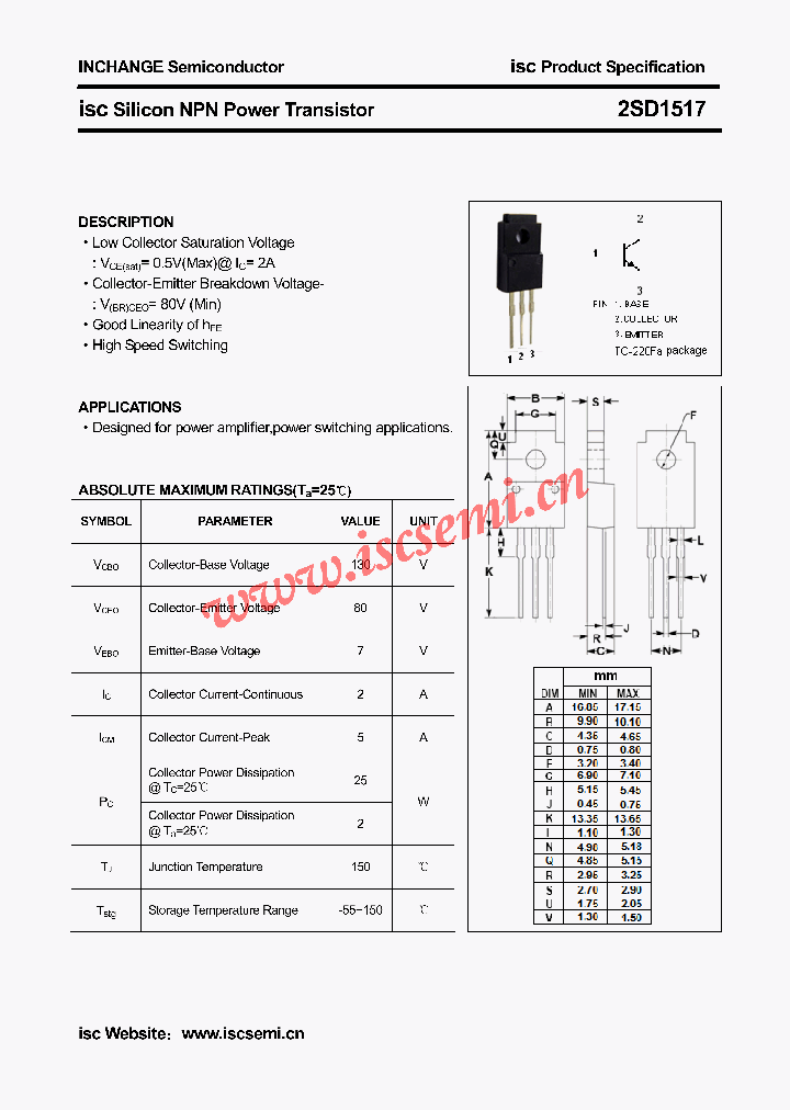 2SD1517_4697607.PDF Datasheet