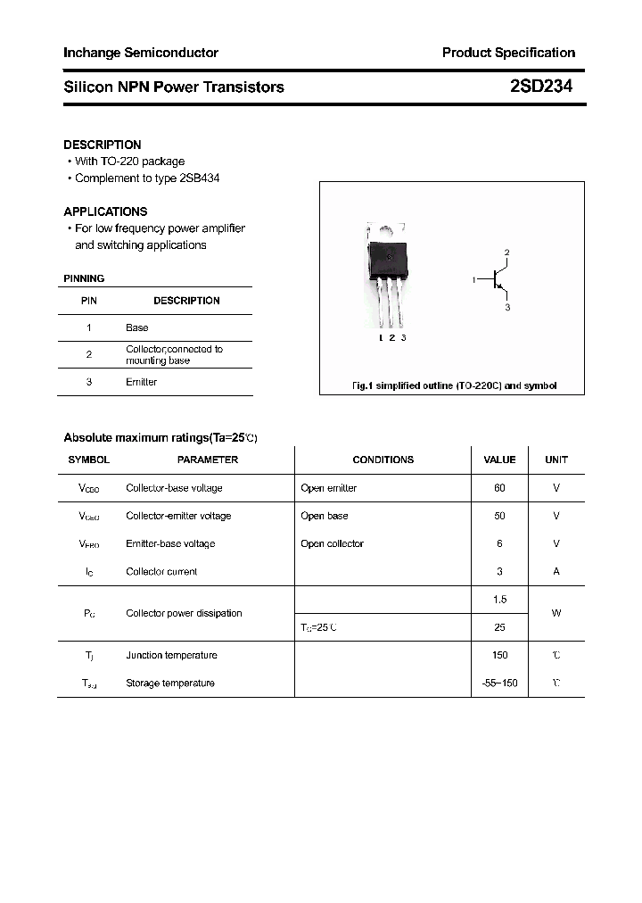 2SD234_4396420.PDF Datasheet