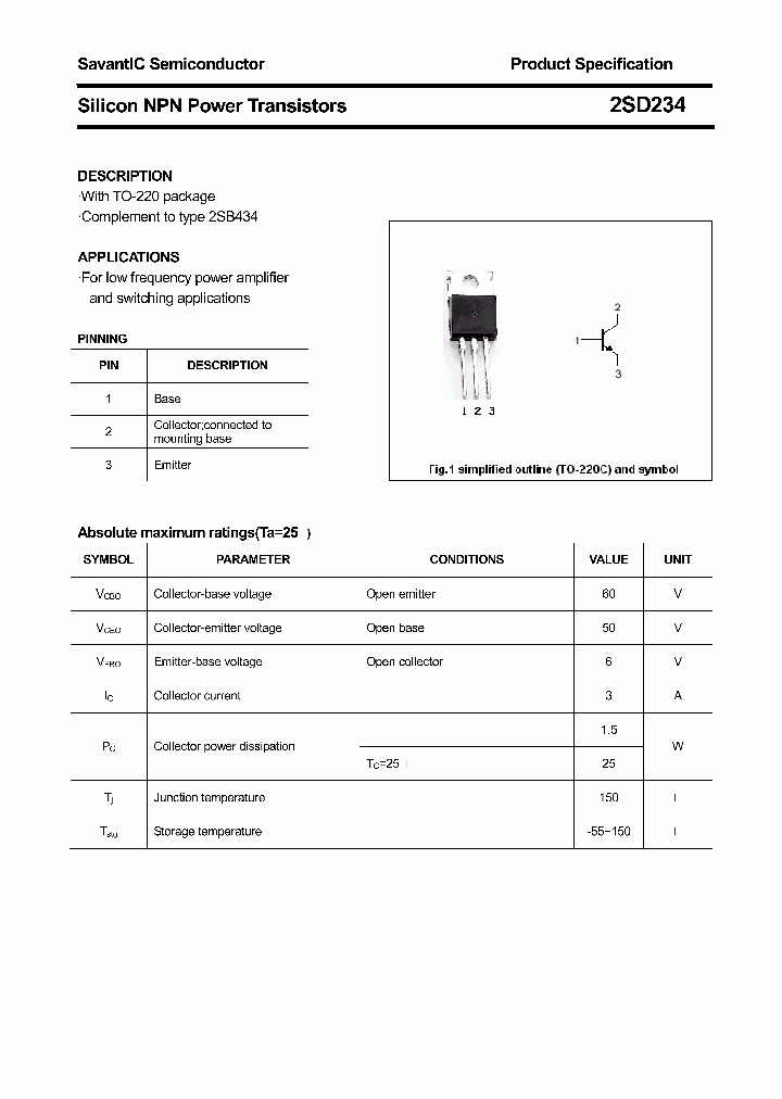 2SD234_4396421.PDF Datasheet