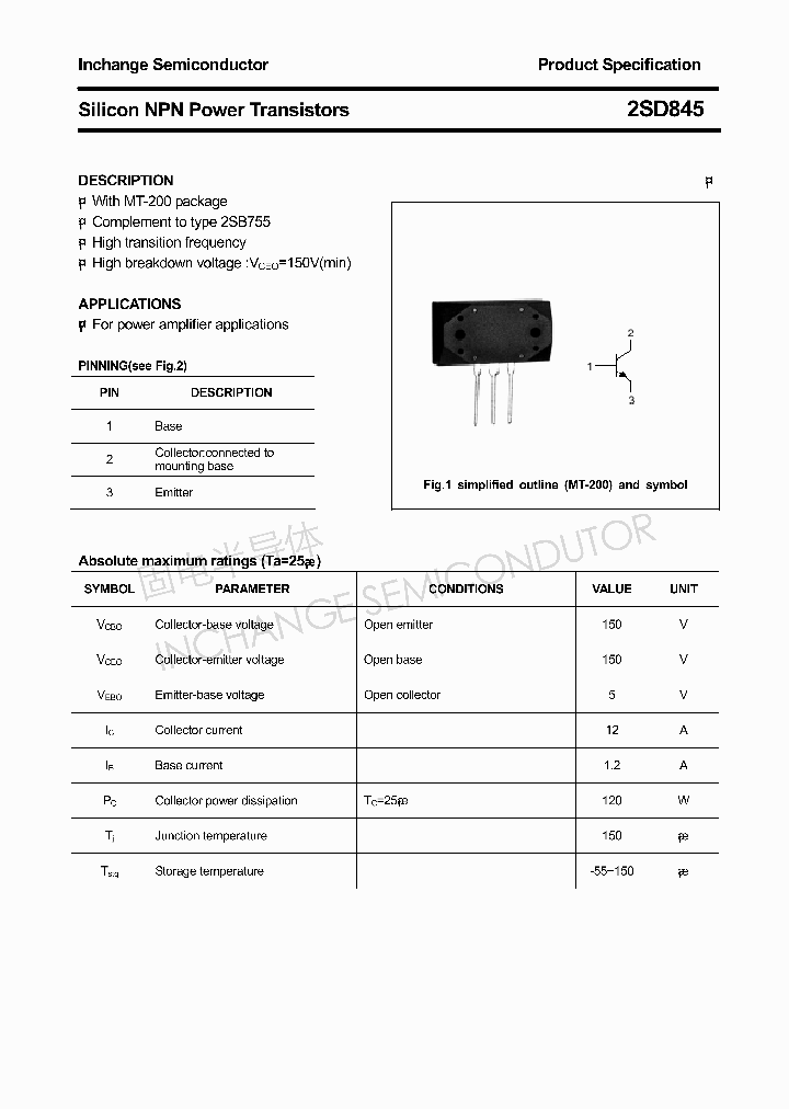 2SD845_4305708.PDF Datasheet