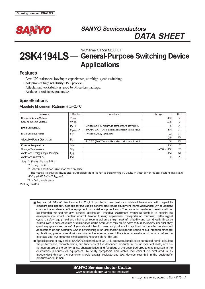 2SK4194LS_4488314.PDF Datasheet