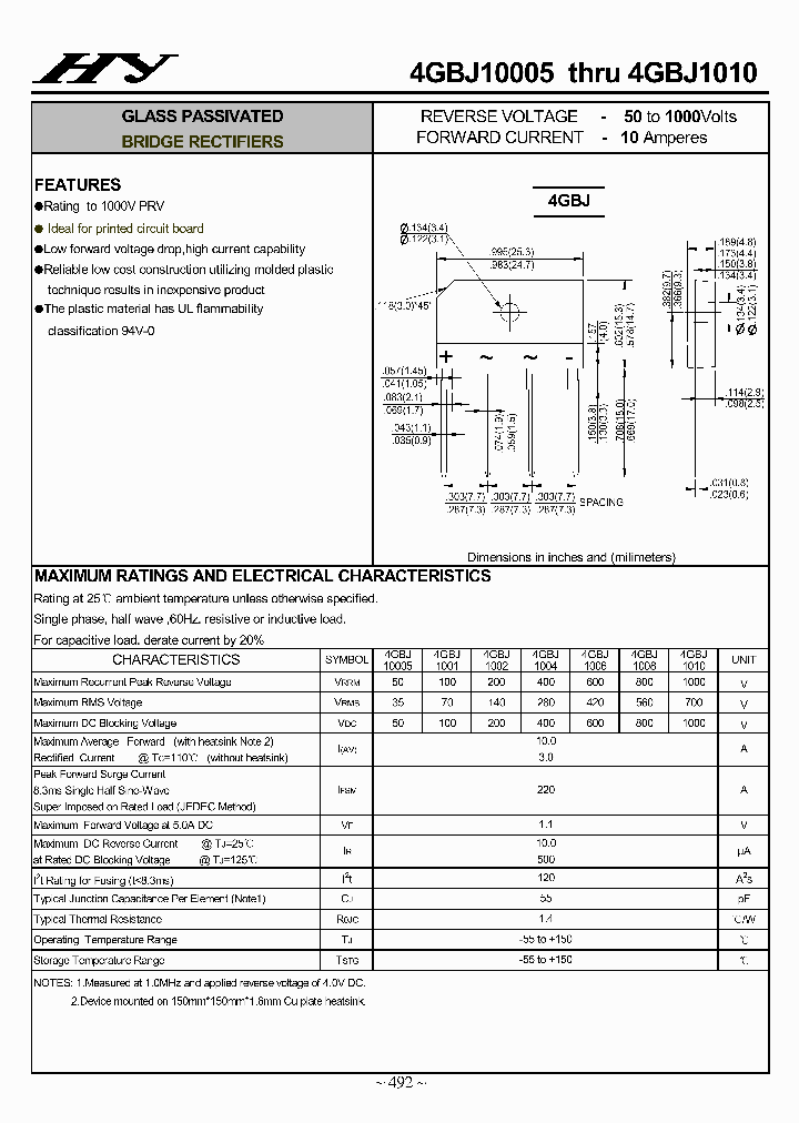4GBJ10005-4GBJ1010_4505011.PDF Datasheet