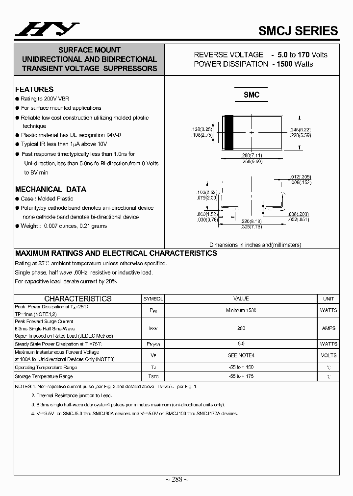 SMCJ50-SMCJ170CA_4504930.PDF Datasheet
