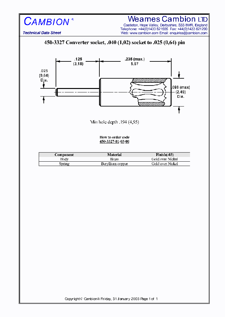 450-3327_4579077.PDF Datasheet