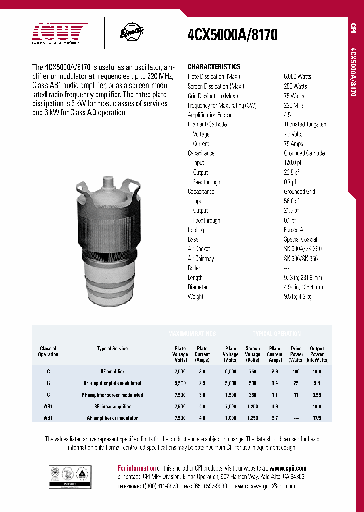 4CX5000A_4620585.PDF Datasheet