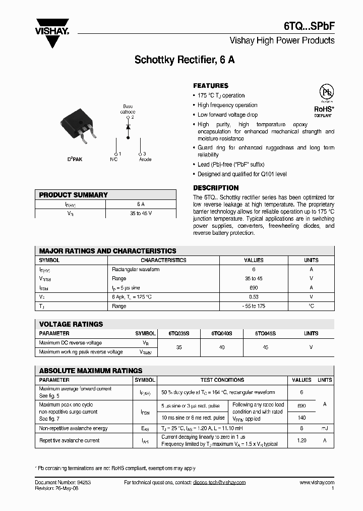 6TQ045STRPBF_4508184.PDF Datasheet