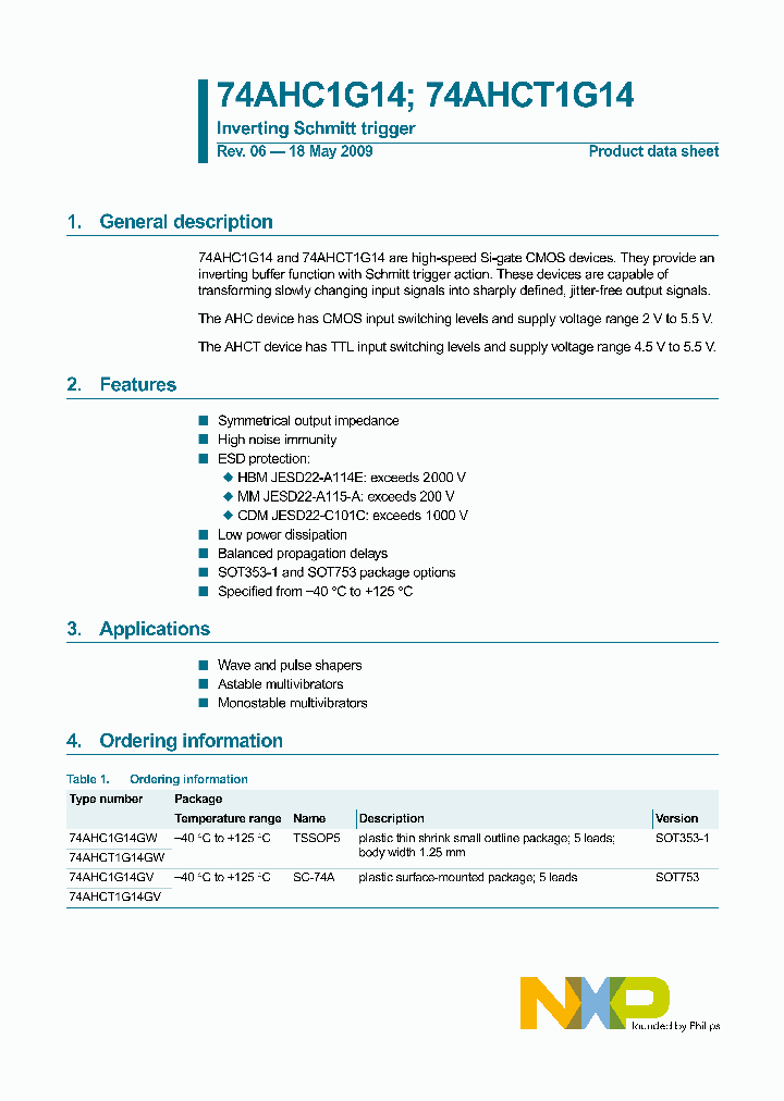 74AHC1G14GV_4657983.PDF Datasheet