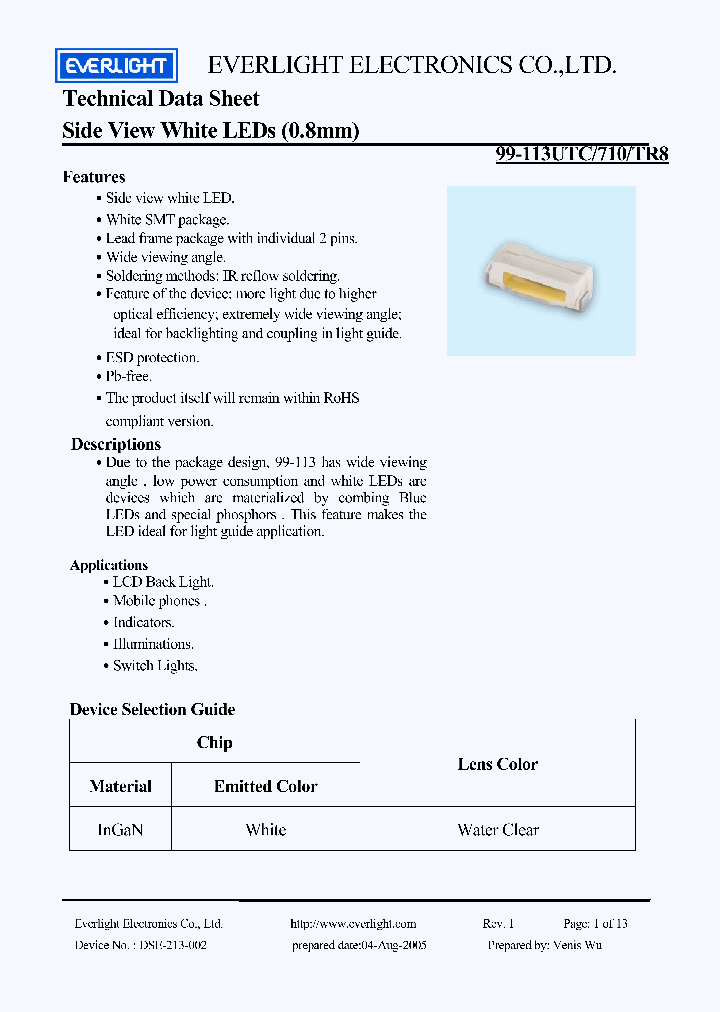 99-113UTC-710-TR8_4373050.PDF Datasheet