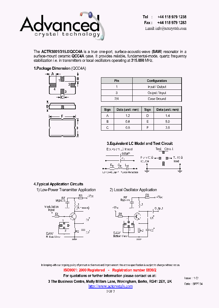 ACTR3001_4592295.PDF Datasheet