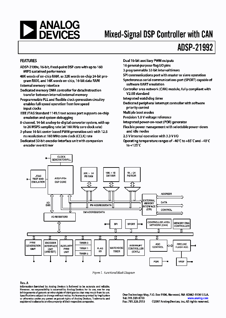 ADSP-21992_4530067.PDF Datasheet