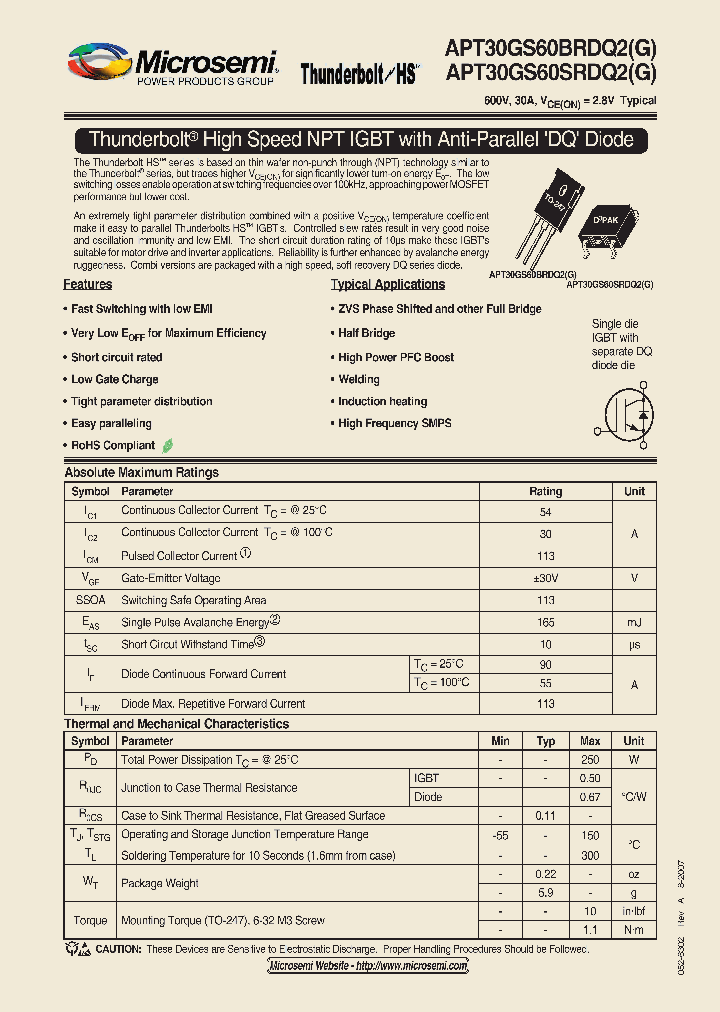 APT30GS60SRDQ2_4735115.PDF Datasheet