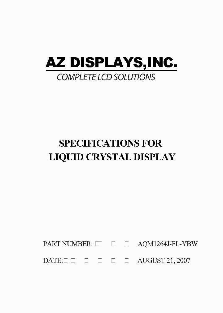 AQM1264J-FL-YBW_4529522.PDF Datasheet