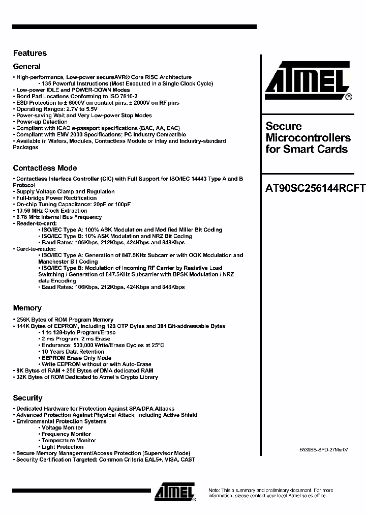 AT90SC256144RCFT_4313695.PDF Datasheet