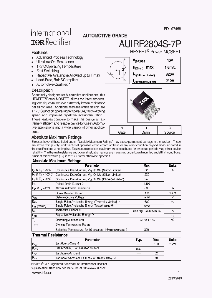 AUIRF2804S-7P_4574740.PDF Datasheet