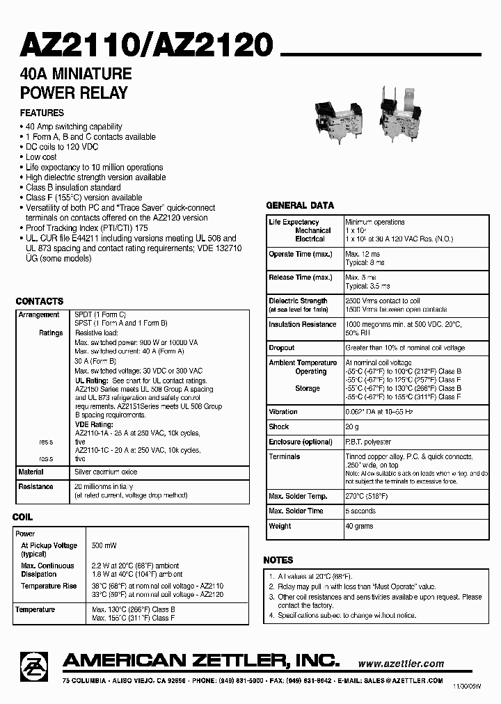 AZ2110-1A-110D_4442095.PDF Datasheet