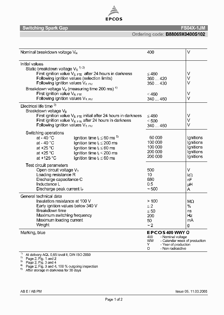 B88069X0400S102_4711199.PDF Datasheet