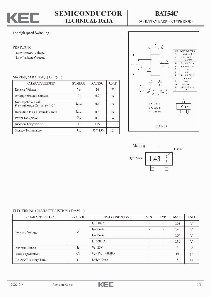 BAT54C_4664282.PDF Datasheet