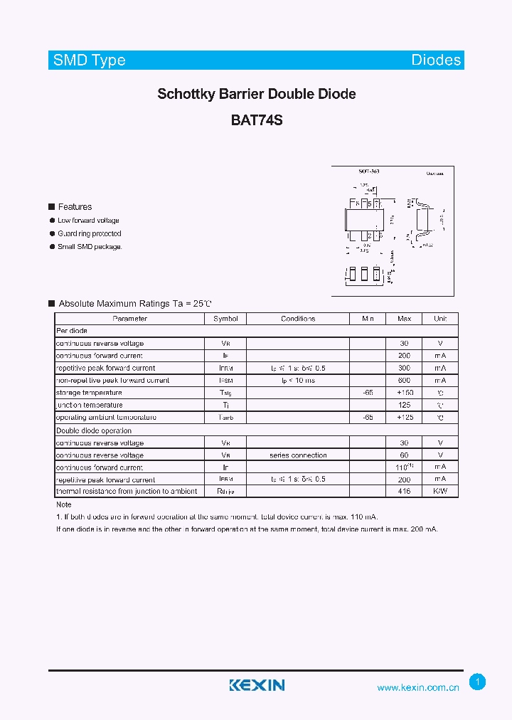 BAT74S_4347116.PDF Datasheet