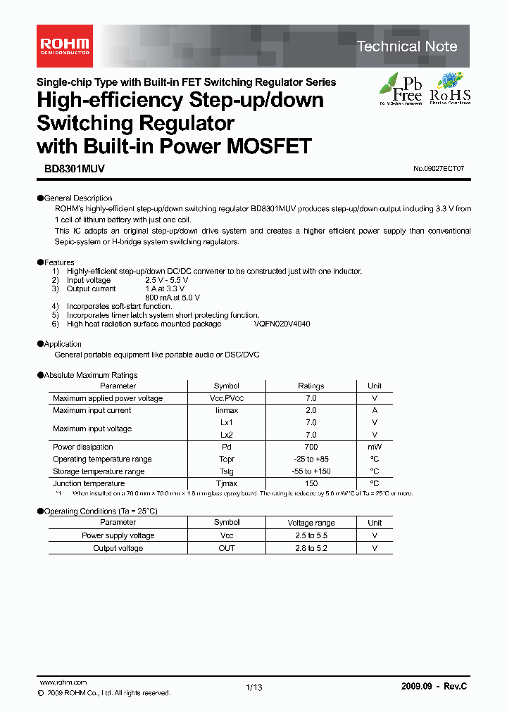 BD8301MUV-E2_4592913.PDF Datasheet