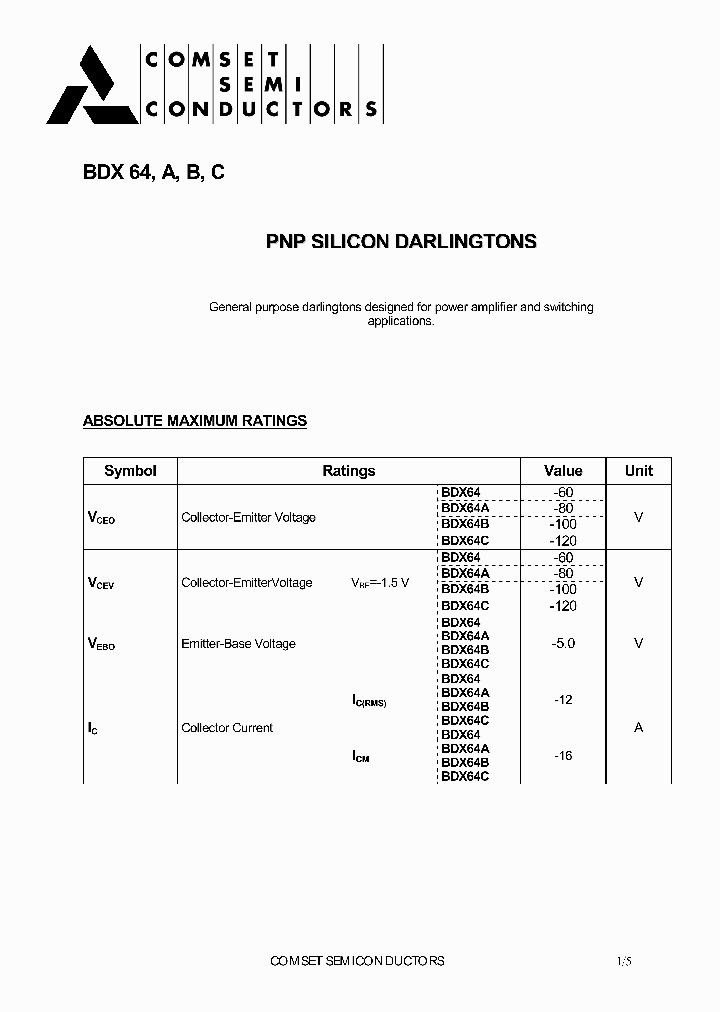 BDX64_4328110.PDF Datasheet