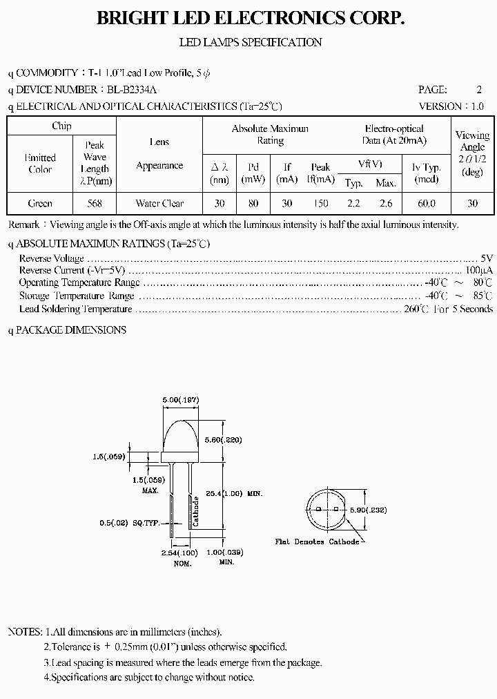 BL-B2334A_4250317.PDF Datasheet