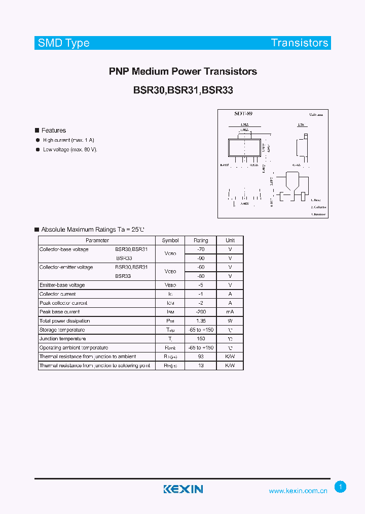 BSR30_4340997.PDF Datasheet
