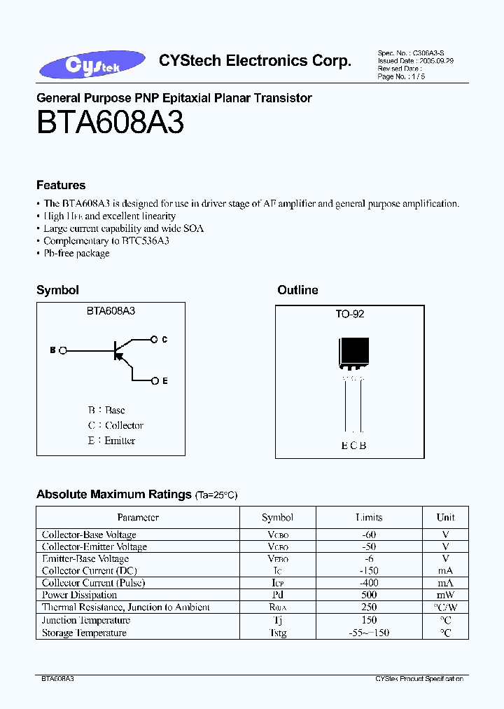 BTA608A3_4567474.PDF Datasheet